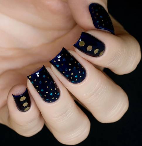 Glitter for nail design "Turquoise Confetti", 2 gr